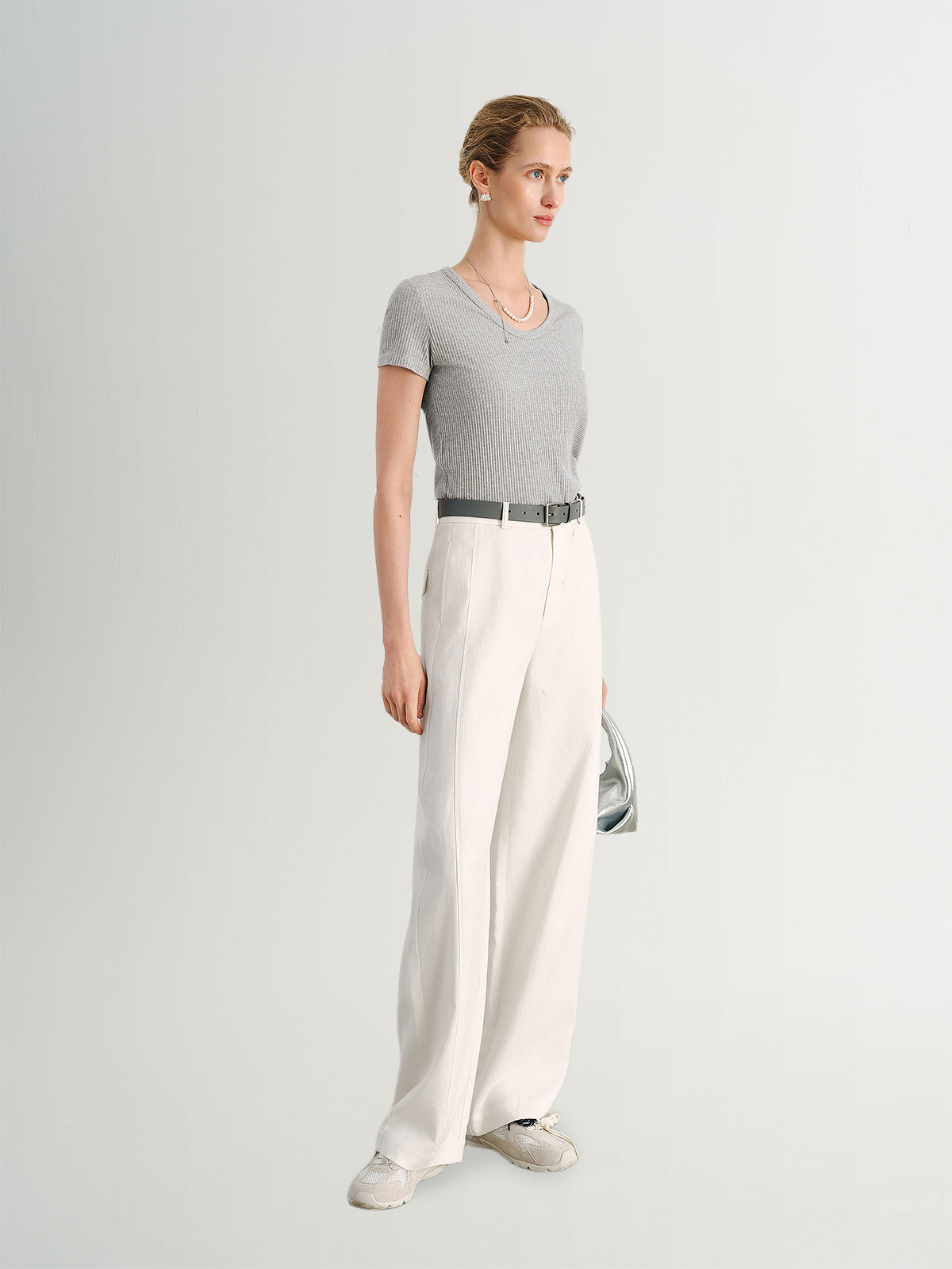 Ribbed Short Sleeve Top