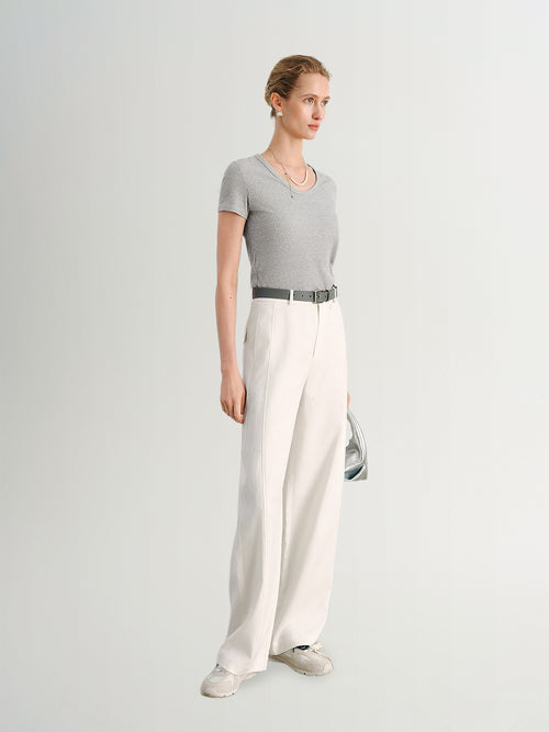 Load image 1 in gallery view. Ribbed Short Sleeve Top