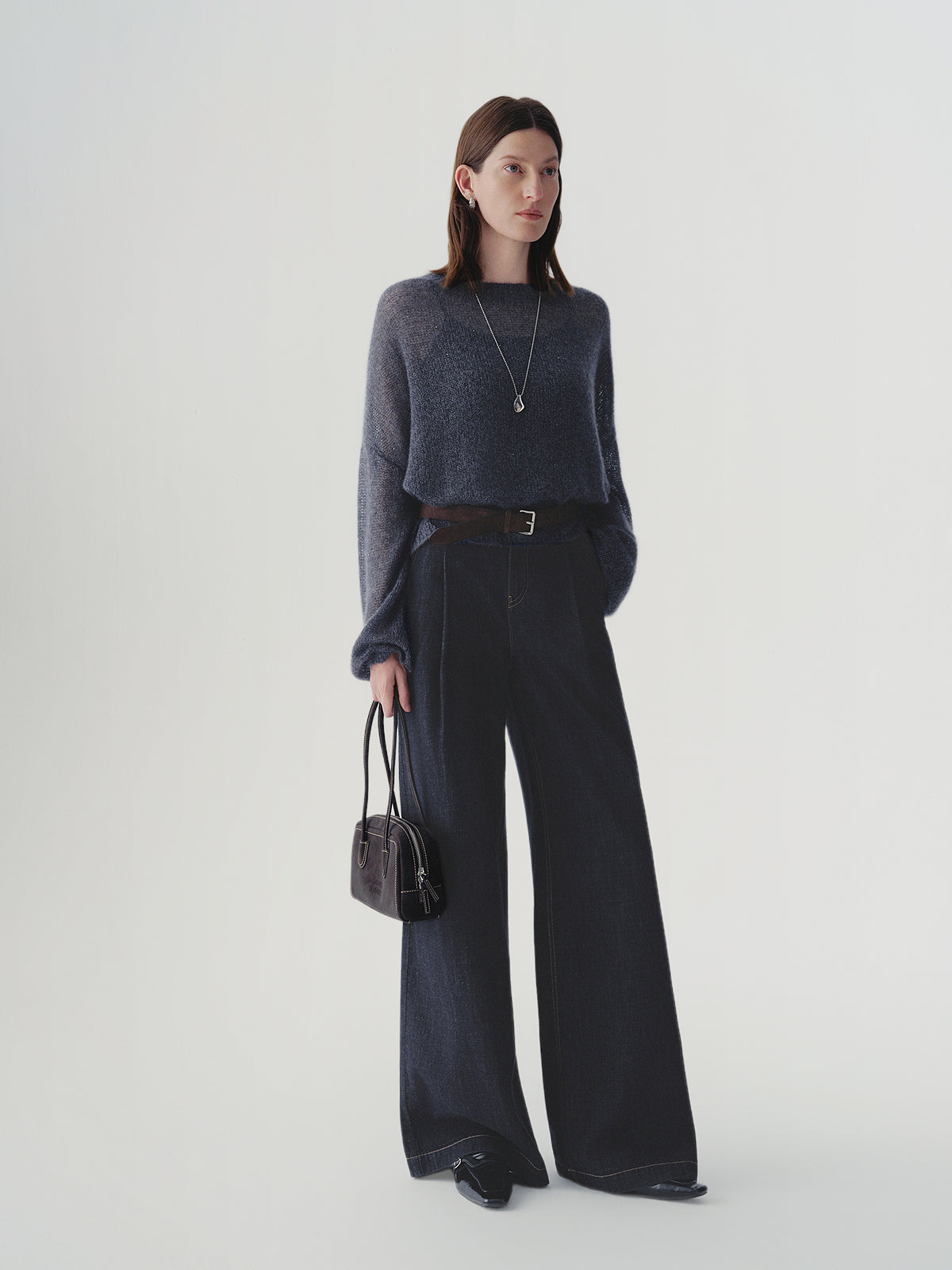 Cashmere-Silk Relaxed Pullover Sweater