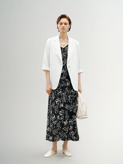 Load image 1 in gallery view. 100% Linen Blazer