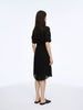 Short Sleeves Lyocell Tie Belt Dress
