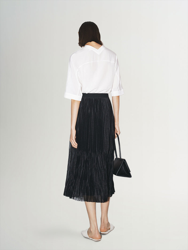 Pleated  MidI Skirt - MEILLEUR MOMENT OFFICIAL STORE NEW YORK 