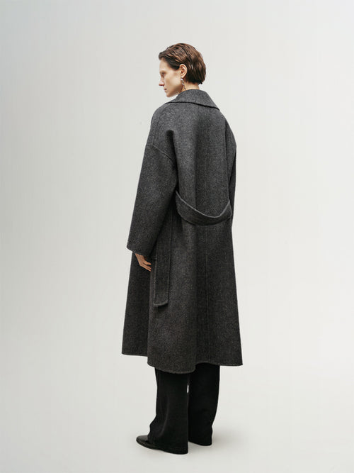 Load image 1 in gallery view. Wool Tailored  Warp Coat - MEILLEUR MOMENT OFFICIAL STORE NEW YORK 
