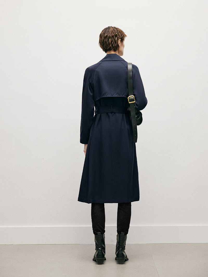 Pure Lyocell Trench Coat - MEILLEUR MOMENT OFFICIAL STORE NEW YORK 