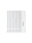 Cotton Gray & White Striped Towel and Bath Set