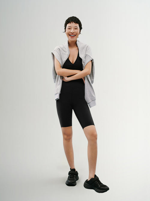 Load image 1 in gallery view. V Neck Yoga Knit Bra Top