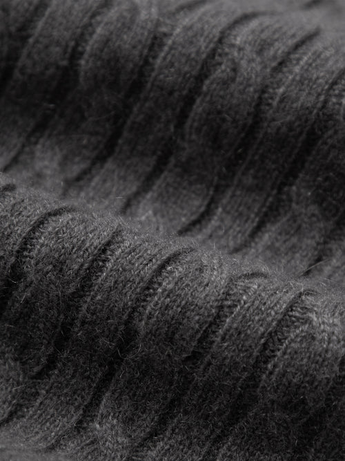 Load image 1 in gallery view. Cable Knit Cashmere Cardigan