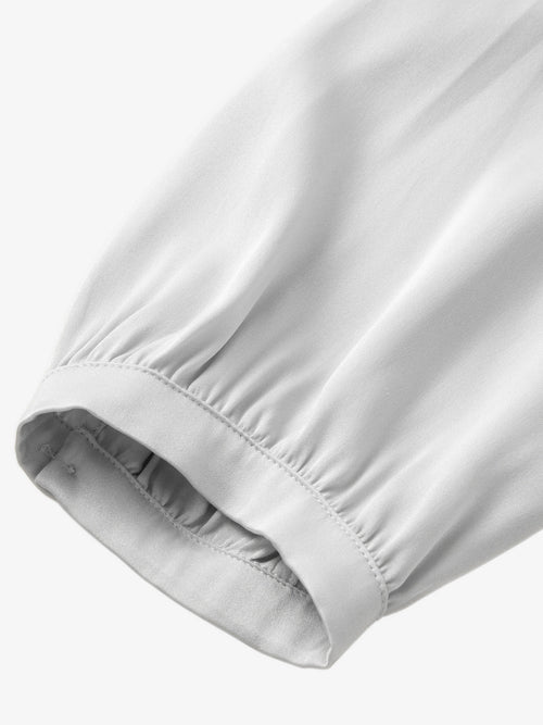 Load image 1 in gallery view. Tie Neck Silk Blouse