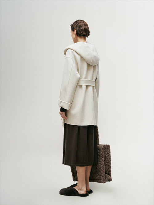 Load image 1 in gallery view. Oversized Hood Wool Coat - MEILLEUR MOMENT OFFICIAL STORE NEW YORK 