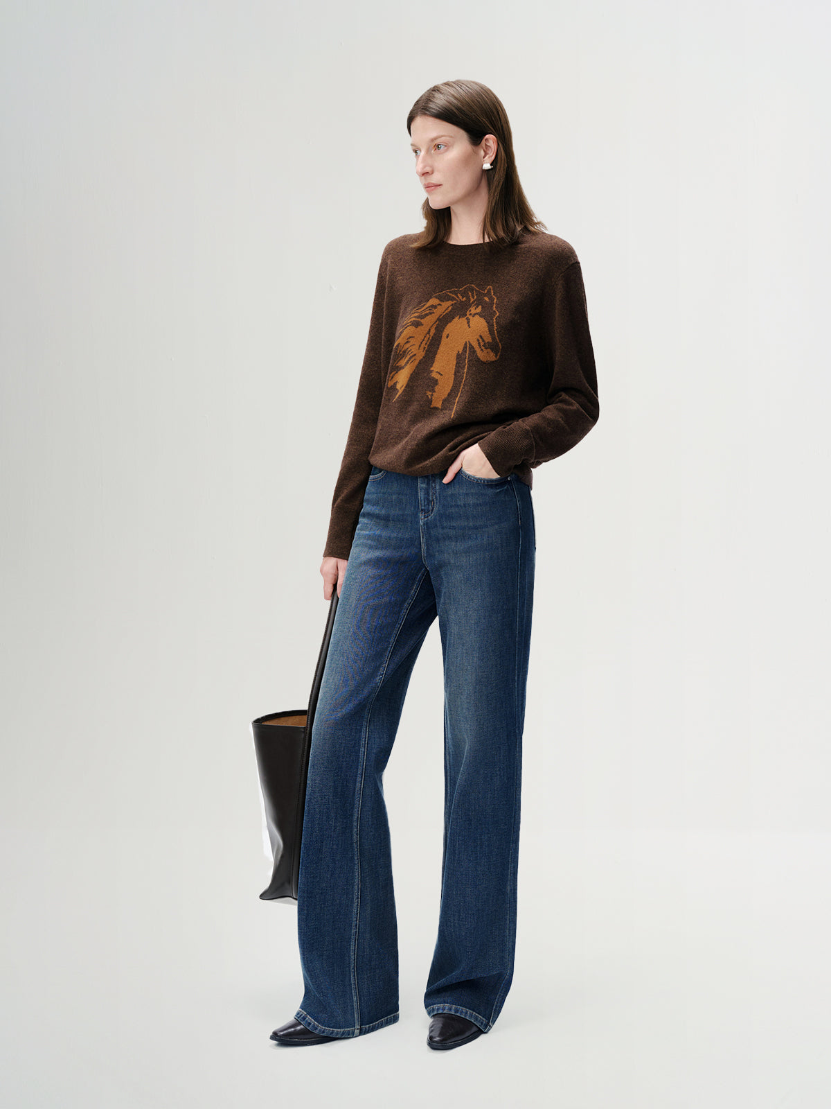 Pure Wool Animal Graphic Sweater