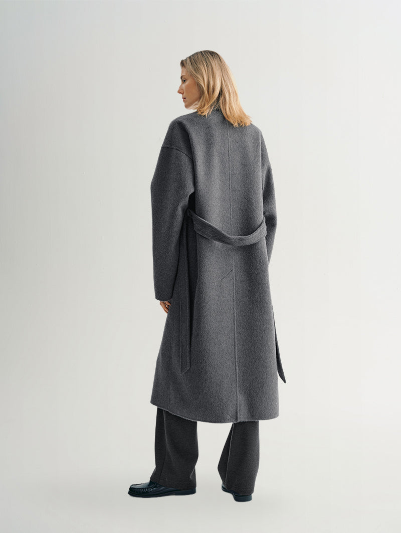 Peak Lapel Wool Alpaca Coat - MEILLEUR MOMENT OFFICIAL STORE NEW YORK 