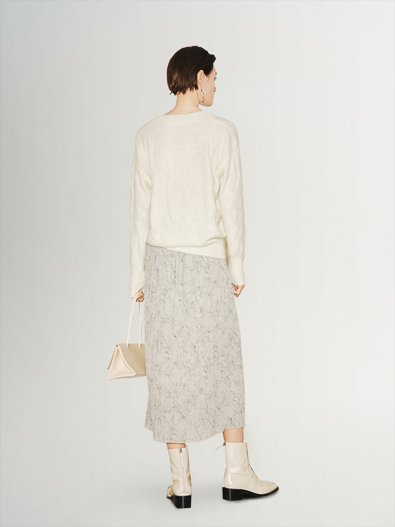 V Neck Slouchy Cashmere Sweater