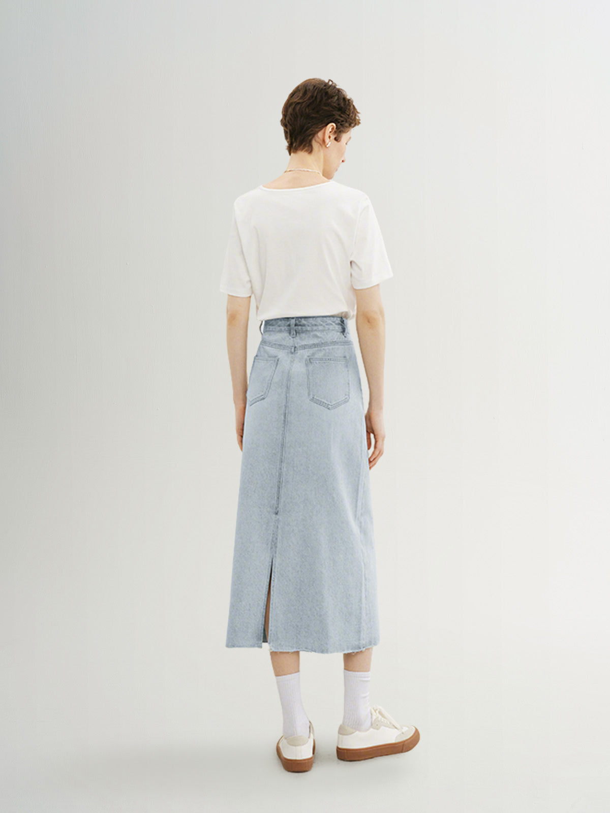 Denim Midi Skirt