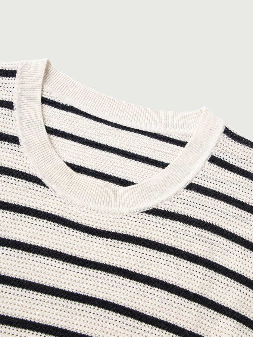 Stripe Sleeveless Jersey Dress