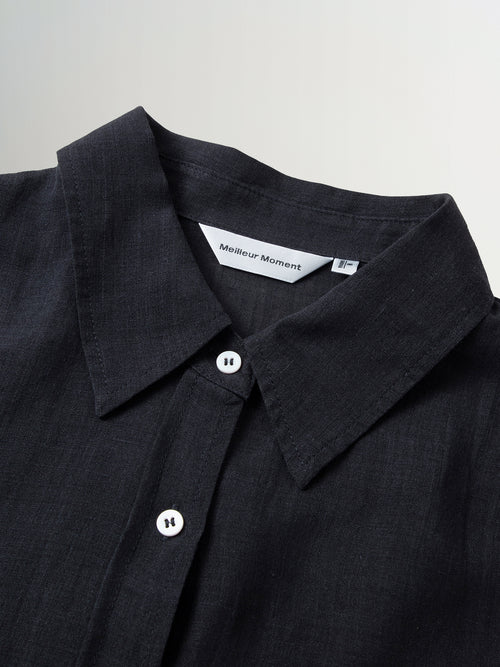 Load image 1 in gallery view. Relaxed-Fit Structured Shoulder Long-Sleeve Lapel Shirt