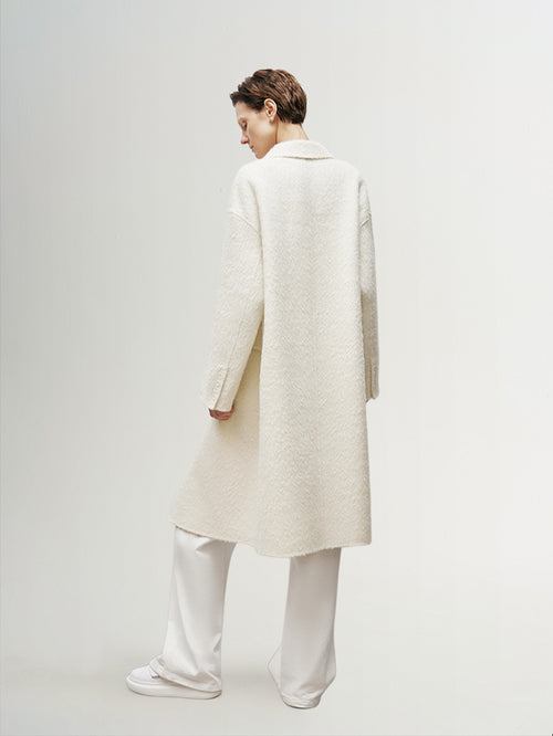 Load image 1 in gallery view. Peak Lapel Wool Coat - MEILLEUR MOMENT OFFICIAL STORE NEW YORK 