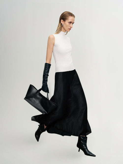 Load image 1 in gallery view. Ribbed High-Neck Sleeveless Top