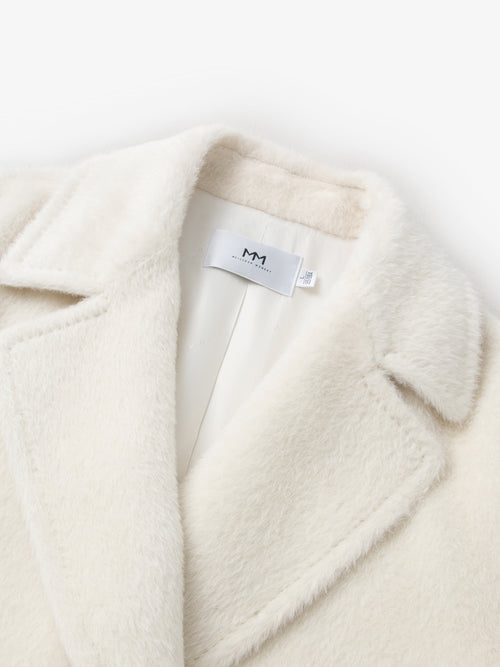 Load image 1 in gallery view. Double Breasted Alpaca Wool Peacoat