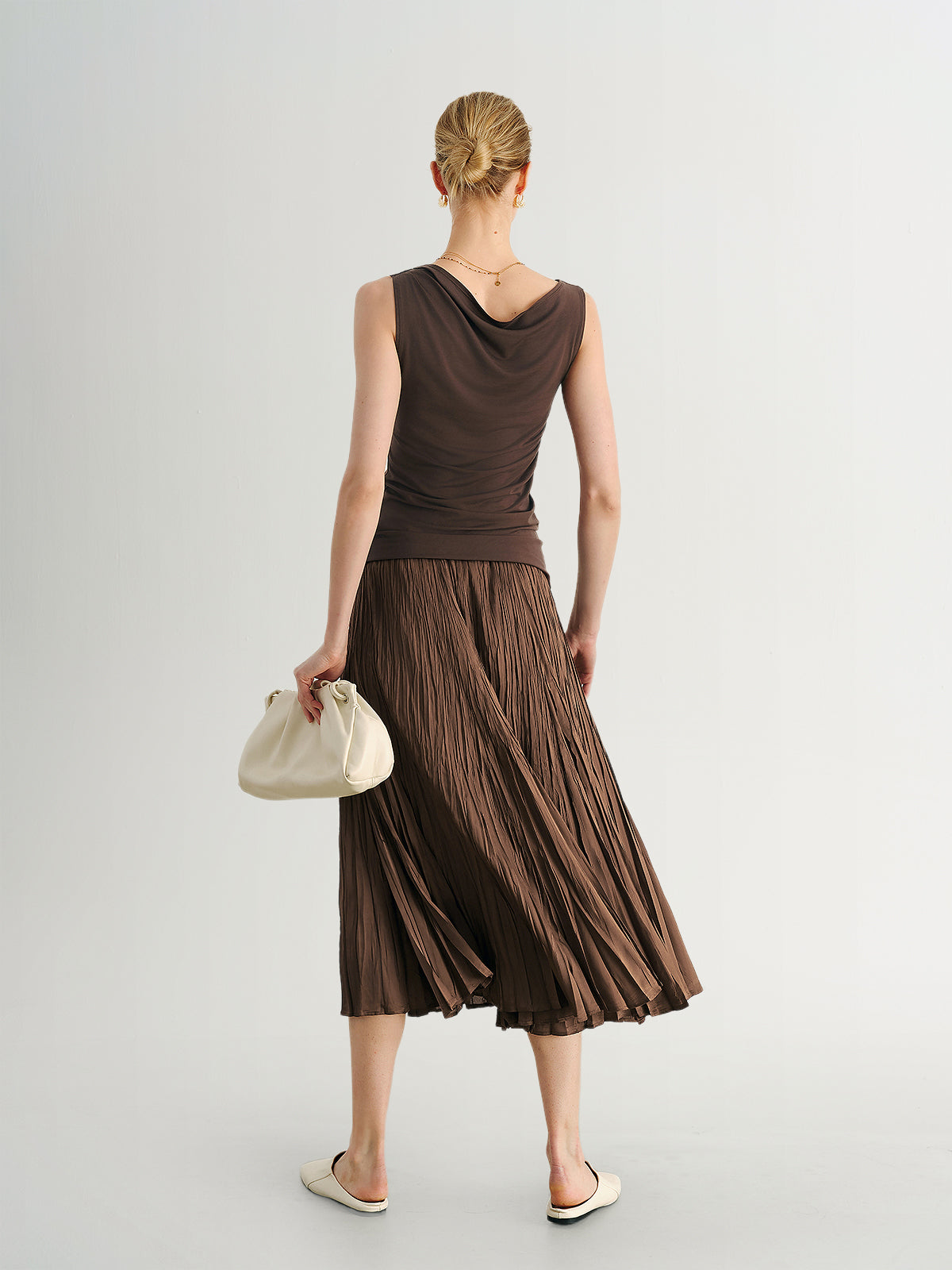 The Classic Accordion Midi Skirt
