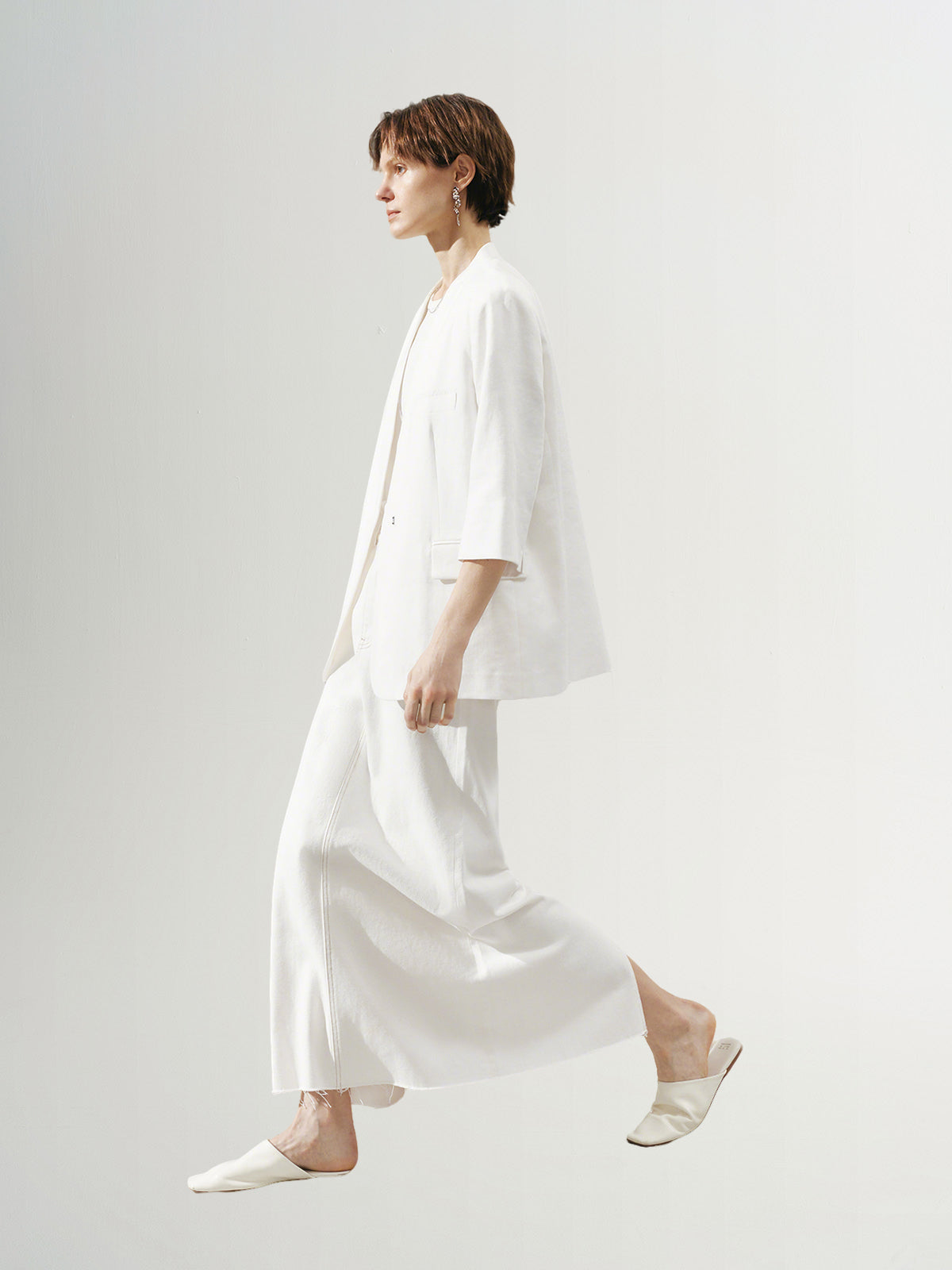 Quarter Sleeves Lyocell Blazer