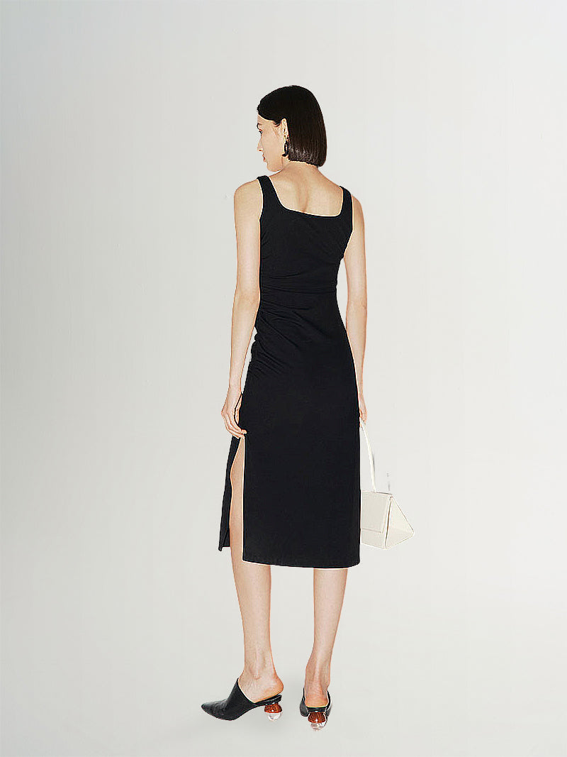 Sleeveless Square Neck Dress