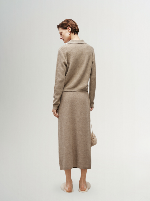 Load image 1 in gallery view. Polo Ribbed Cashmere Cardigan
