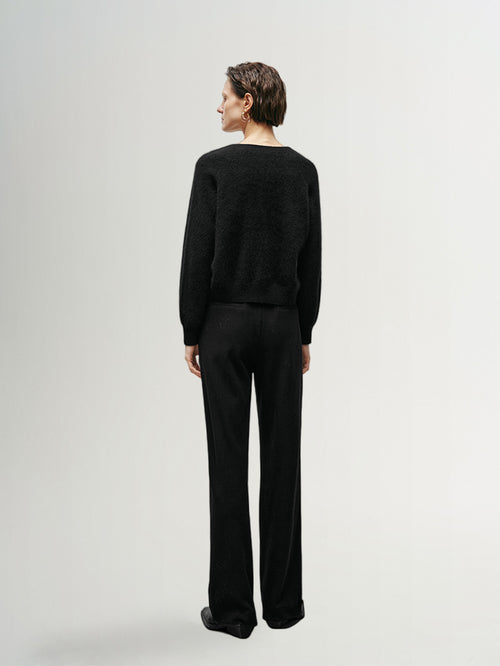 Load image 1 in gallery view. V Neck Pure Cashmere Cardigan