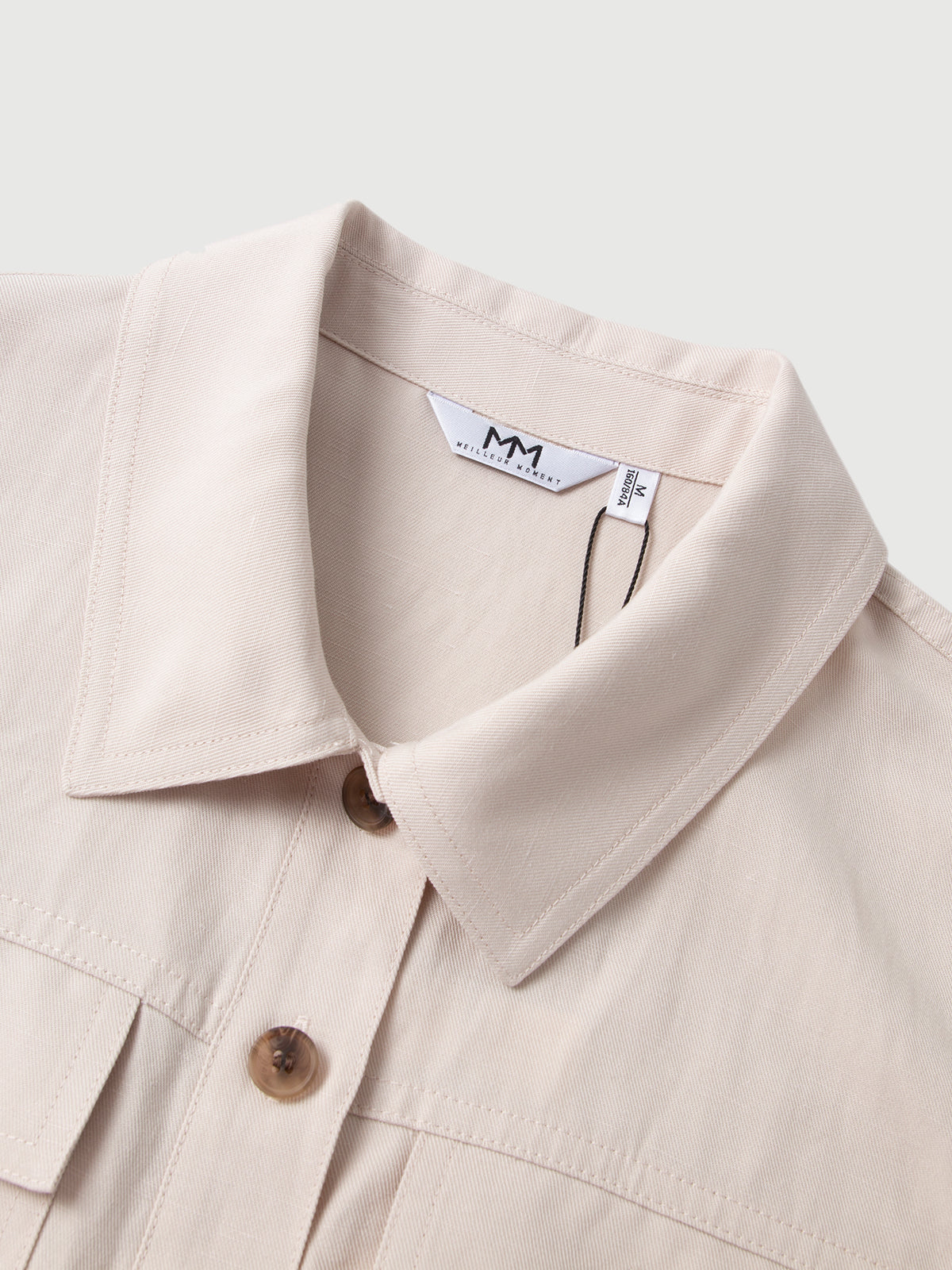 Lyocell-Linen Sleeveless Shirt Dress