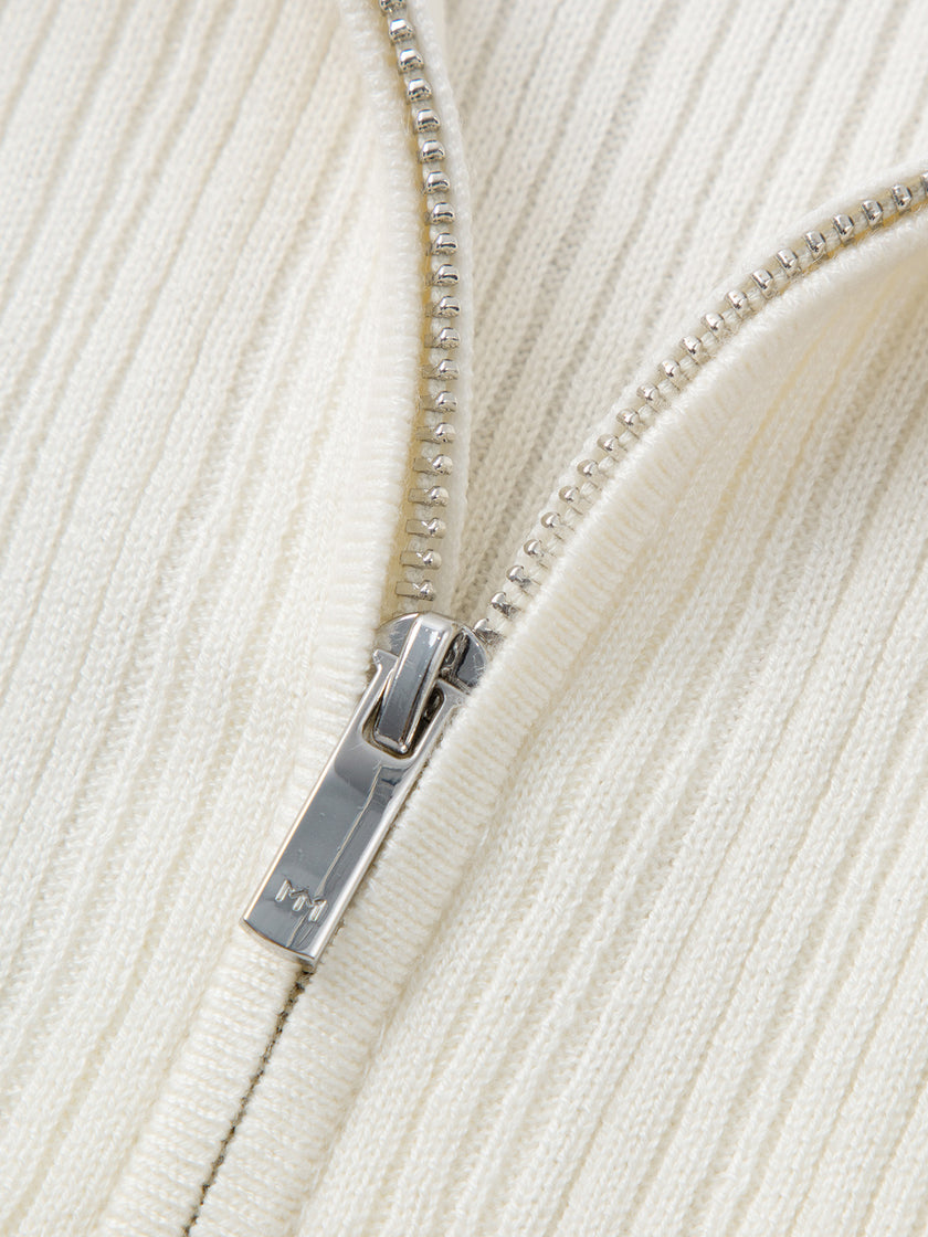 Knit Zip-Up Hoodie
