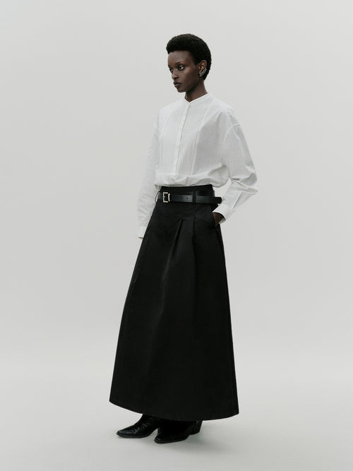 Load image 1 in gallery view. Pure Cotton Dropped-Shoulder Collared Shirt