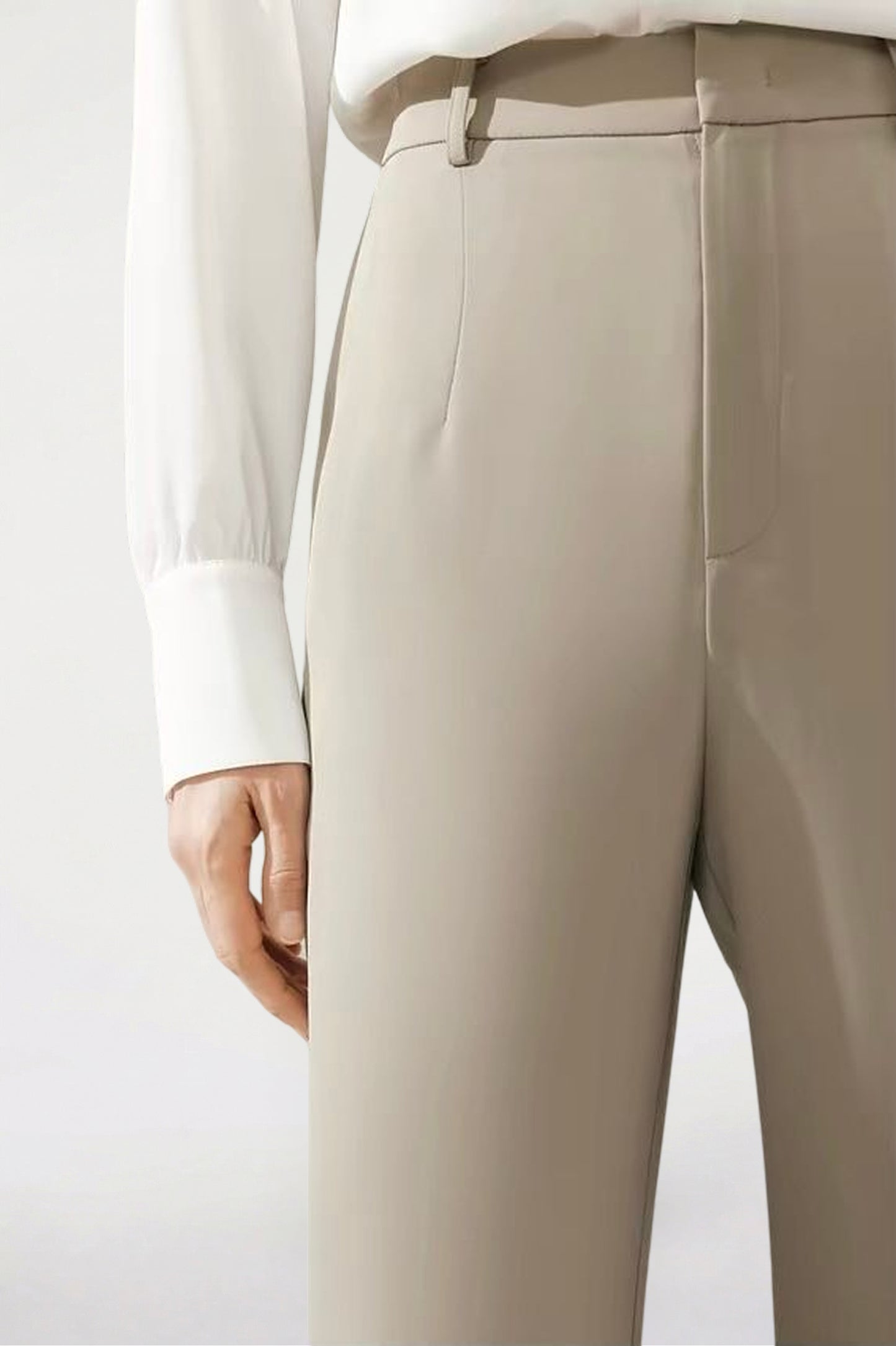 Tailored Off-White Cotton Jeans