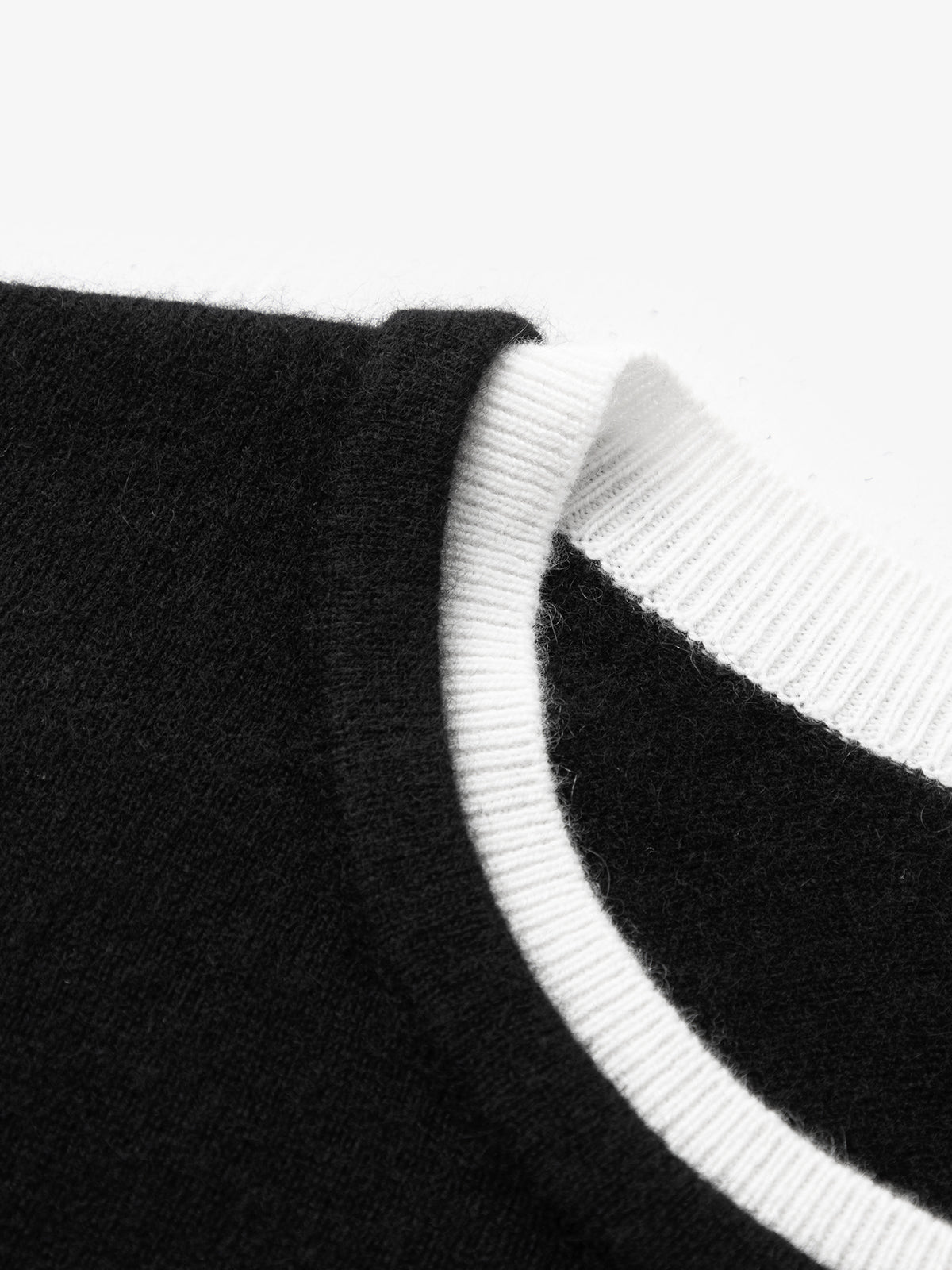 Pure Cashmere Contrast Binding Sweater