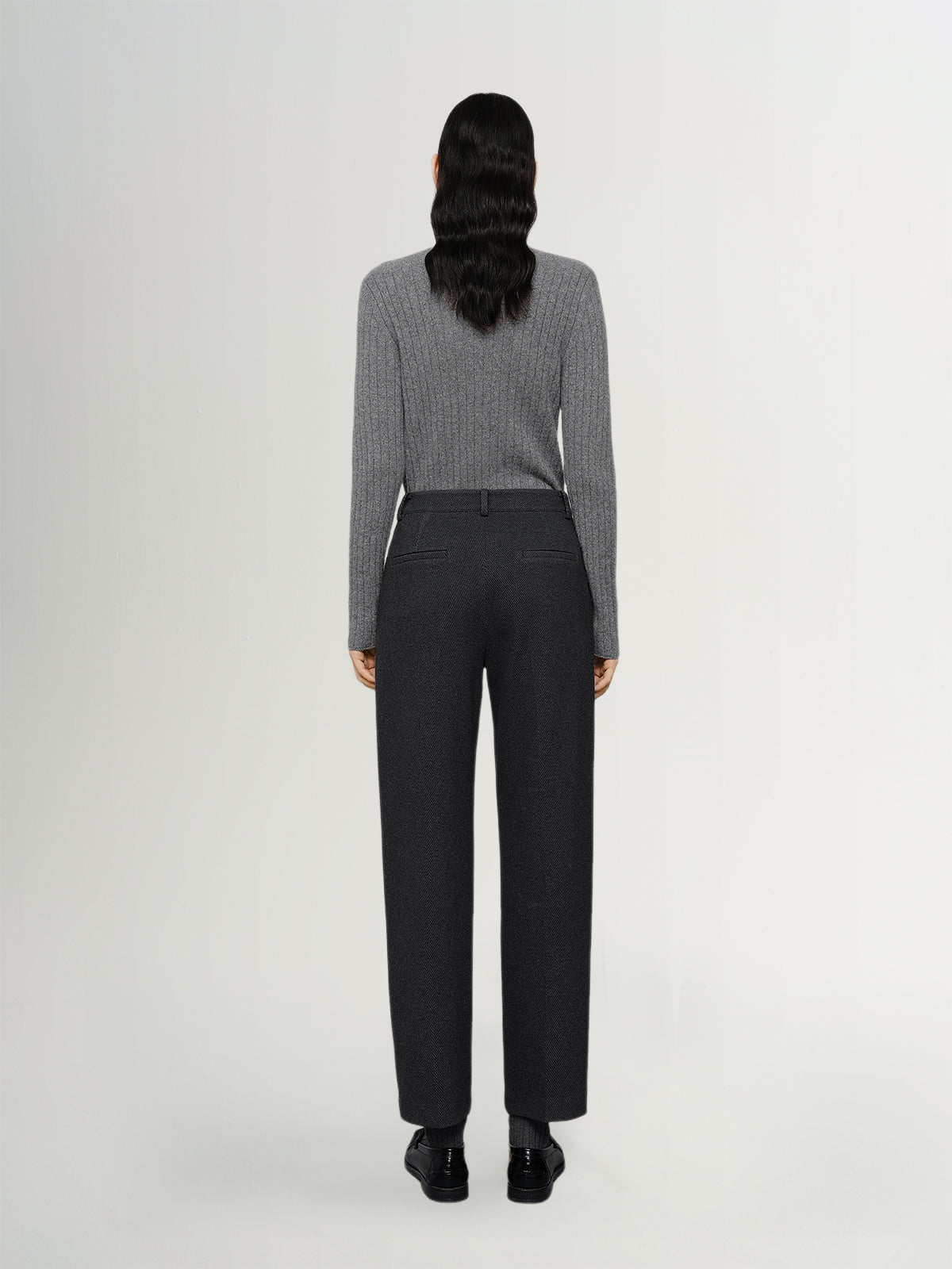 Turtleneck Cashmere Sweater Gray