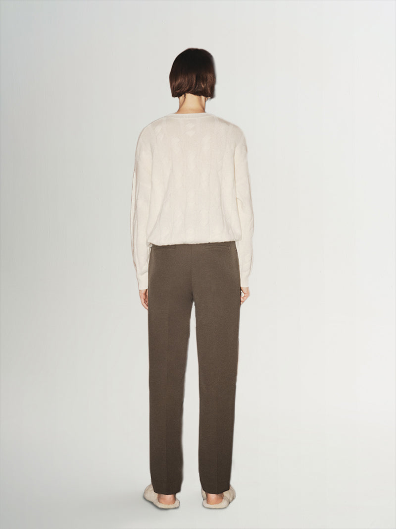 Cable Knit Pure Cashmere Sweater