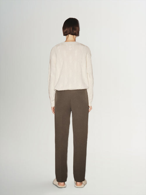 Load image 1 in gallery view. Cable Knit Pure Cashmere Sweater