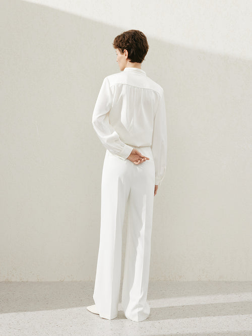 Load image 1 in gallery view. Straight Fit Smooth Trousers