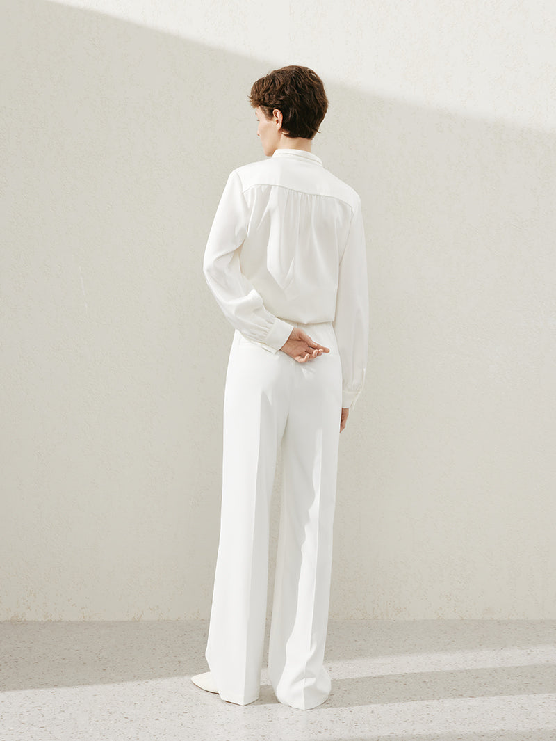 Straight Fit Smooth Trousers