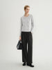 Light Gray Wool-Blend Short Peacoat