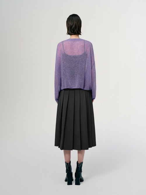 Load image 1 in gallery view. Cashmere-Silk Relaxed Pullover Sweater