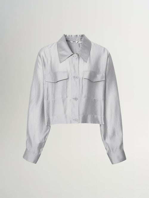 Load image 1 in gallery view. Lyocell Structured Shoulder Lightweight Jacket