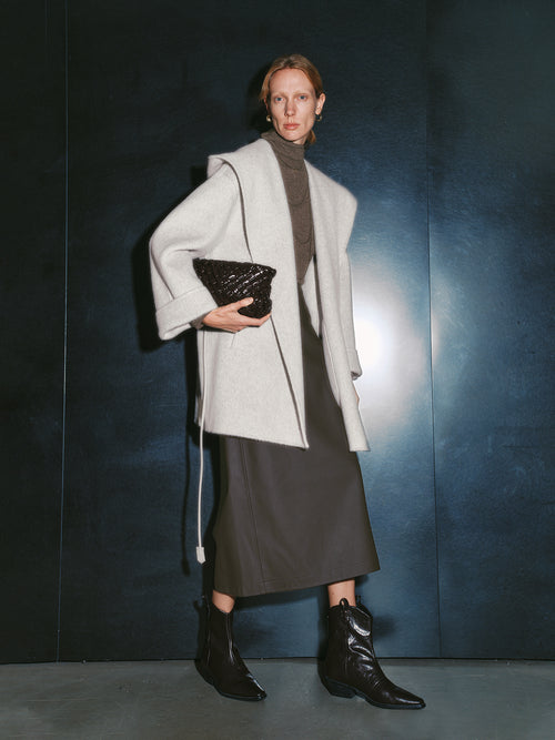 Load image 1 in gallery view. Elevated Alpaca-Wool Hooded Jacket