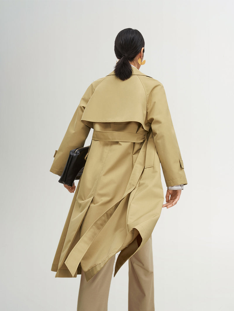Oversized Collar Trench Coat