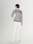 Striped Cashmere Mix Cardigan