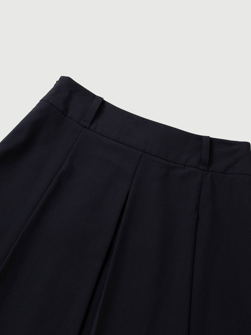 Load image 1 in gallery view. Commuter Pleated Midi Skirt with Belt