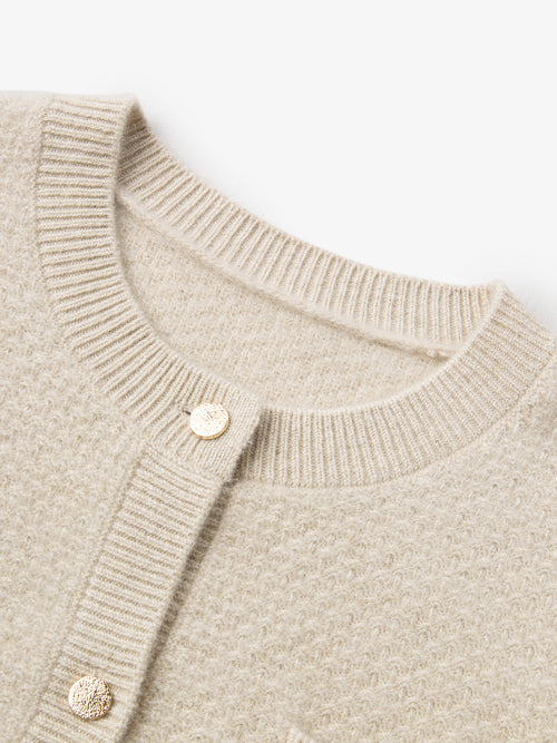 Load image 1 in gallery view. Cable Knit Cashmere Cardigan 5EA133522