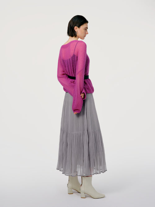 Load image 1 in gallery view. Lightweight Silk-Cashmere Knit Sweater