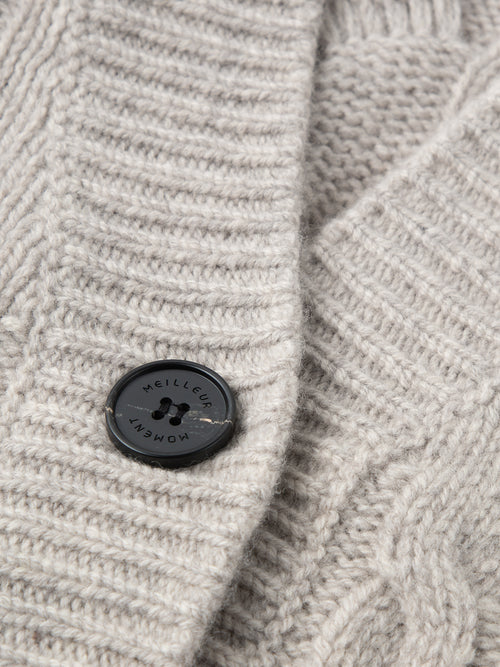Load image 1 in gallery view. Pure Wool Cable Knit Cardigan