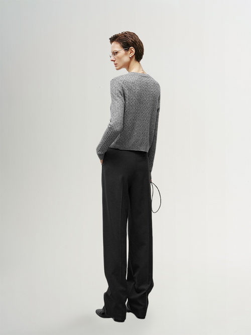 Load image 1 in gallery view. Rib Cashmere Cardigan - MEILLEUR MOMENT OFFICIAL STORE NEW YORK 