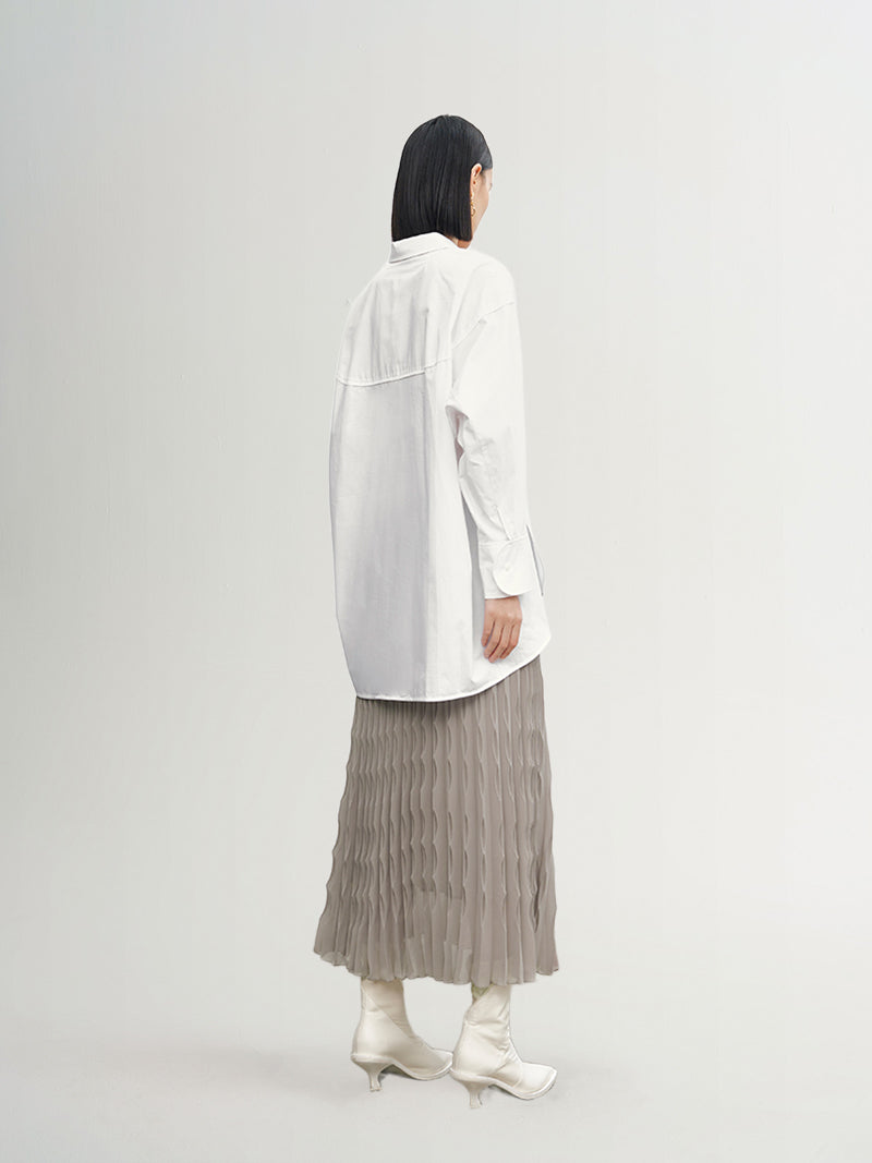 Pure Cotton Oversized Shirt - MEILLEUR MOMENT OFFICIAL STORE NEW YORK 