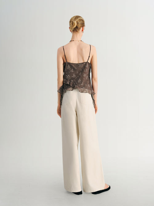 Load image 1 in gallery view. Ruffled V-Neck Printed Cami